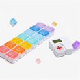 thumbnail image 3 of 1 Plastic Pill Box, Portable Pill Box, Split Pill Box, Pill Box, 6 Day 14 Pill Box, Split Pill Box (Color : Rainbow), 3 of 5