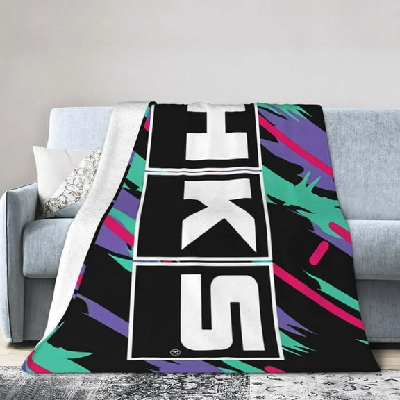 Hks Japanese Aftermarked Car Parts Fleece Blanket, Very Soft Microfiber Flannel Blanket for Couch Warm and Cozy for All Seasons