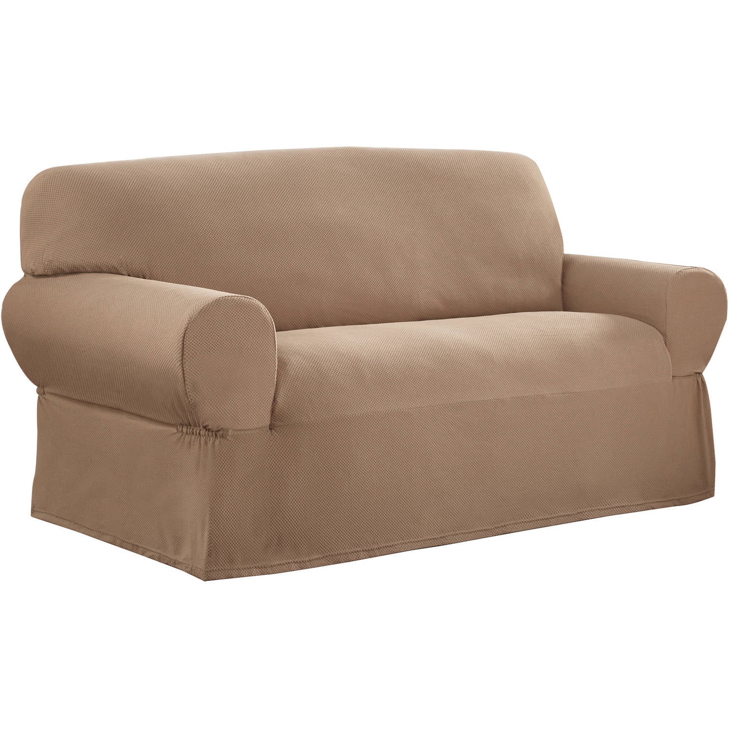 Mainstays 1 Piece Stretch Fabric Loveseat Slipcover Walmartcom