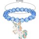thumbnail image 2 of pulseras de unicornio coloridas para niñas, pulseras de unicornio arcoíris con cuentas para recuerdos de fiesta de cumpleaños., 2 of 5