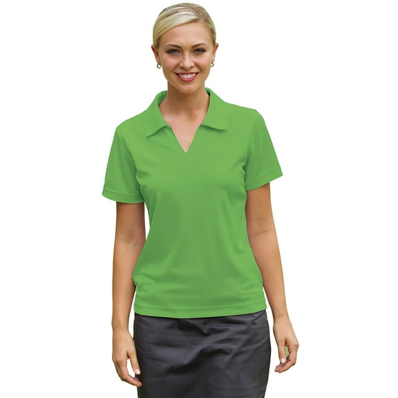 Whispering Pines Sportwear 2001 Willowtec Baby Pique Ladies Performance Polo Shirt , Leaf Green, Large