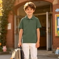 thumbnail image 5 of Kids School Uniform Polo Shirt Casual Summer Comfy Soft Pique Top for Boys Girls Back to School, 5 of 5
