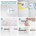 thumbnail image 5 of No Hook Shower Curtain, Blue Yellow Grey Palm Leaves Shower Curtains for Bathroom with See Through Top Window, Summer Botanical Tropical Leaf Waterproof & Washable Bath Curtain Standard 72"x72", 5 of 9