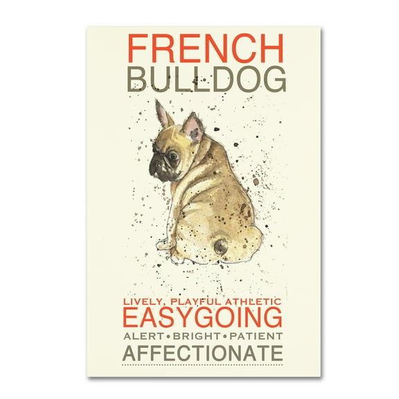 Trademark Fine Art 'French Bulldog' Canvas Art by Michelle Campbell