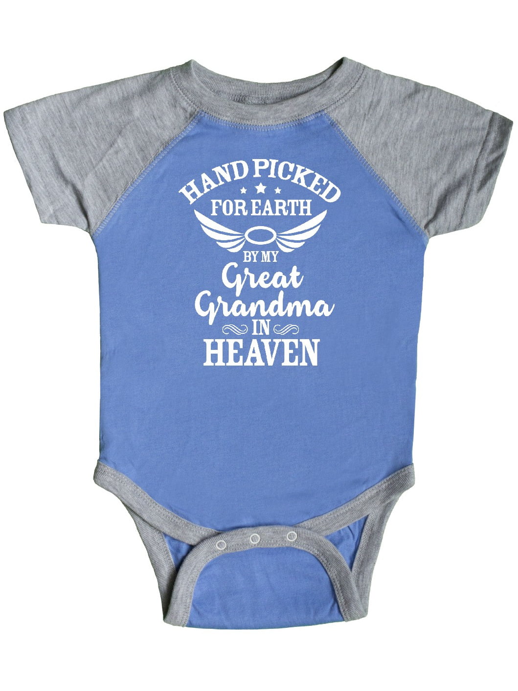 Handpicked for Earth by my Grandma in Heaven Baby Infant Blanket & Bib Set 