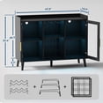 thumbnail image 2 of Freestanding Liquor Cabinet with LED Light, Wine Bar Cabinet for Home, Wine and Coffee Bar with Wine Rack and Glass Holder, Kitchen Buffet Sideboard Storage for Home Living Room, Dining Room, 2 of 6