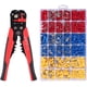 thumbnail image 1 of Juego de herramientas de engarce, pelacables de 0,5 a 6,0 mm, engarce de 0,2 a 6 mm con 500 conectores aislados, incluye terminales macho, hembra, de pala, de bala, de anillo y de empalme a, 1 of 8