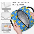 thumbnail image 3 of Honeii Cute Yellow Rubber Ducks Print Insulated Lunch Bag Women Reusable Lunch Box with Pocket for Work Picnic Travel -One Size, 3 of 6