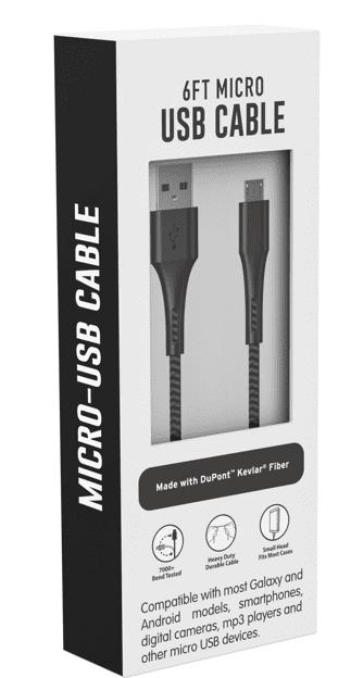 Luxshare Precision Limited M6BK001 6' Micro USB Charging Cable