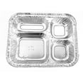 thumbnail image 5 of Handi-Foil Disposable Aluminum 4 Compartment Oblong Foil Pan T.V Dinner Trays with Board Lid (Pack of 25 Sets), 5 of 5