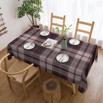 Rectangle Table Cloth, Scottish Clan Macpherson Tartan Resistant Washable Tablecloth Decorative Table Cover for Dining, Indoor and Outdoor