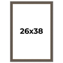 26x38 Frame Black Feather Payton Ornate Solid Wood Picture Frame Width 1.75 Inches | Interior Depth