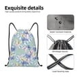 thumbnail image 5 of Drawstring Backpack - Colorful Butterfly Splash Proof Small Drawstring Gym Bag for Women Men, Cinch Sports String Bag Backpack for Travel Swimming Beach, 5 of 8