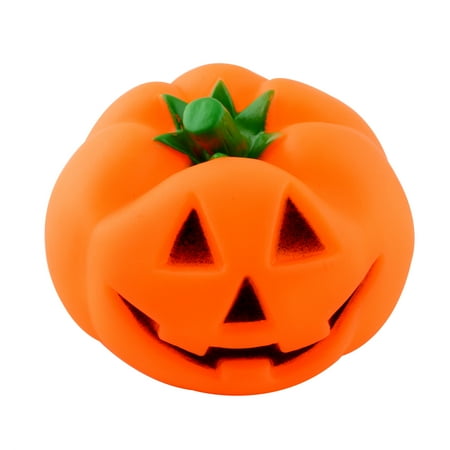 Fleece Squeaky Toy - Rubber Squeaky Pumpkin Pet Chew Toys for Dog Puppy Halloween Gift