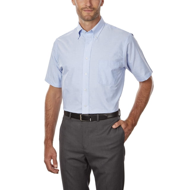 Vestido de manga corta para hombre Shirt Van Heusen, corte regular, azul