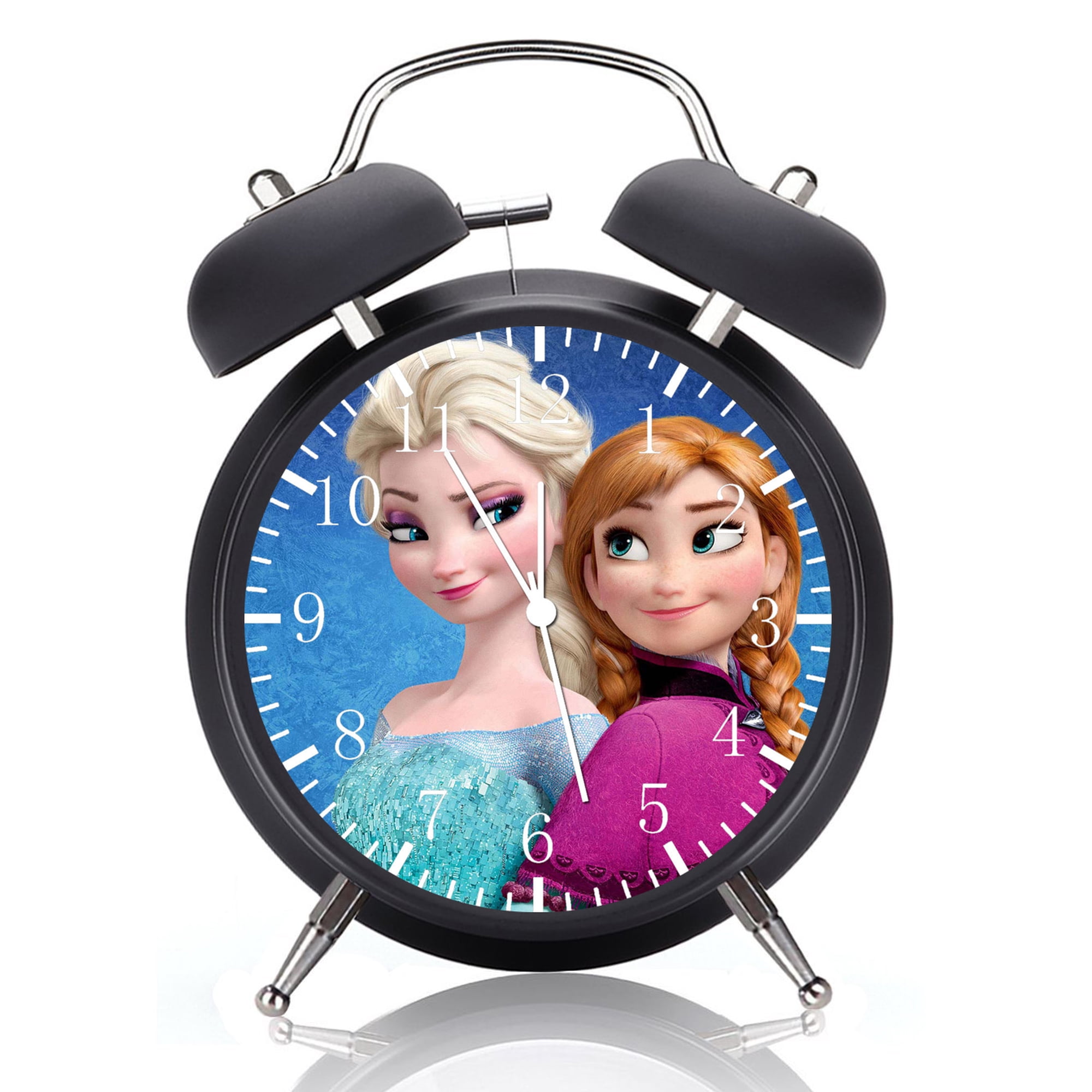 Twin Bell Frozen Alarm Clock with Night Light Quite Silent Non Ticking 4 Inches Glass Face Great photo Twin Bell Frozen Alarm Clock with Night Light Quite Silent Non Ticking 4 Inches Glass Face Great
