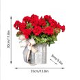 thumbnail image 3 of CxhicLuv Geranium Hanging Basket Wreath, Front Door Spring & Summer Decor, Artificial Flower Basket with Red Geraniums, Beautiful Welcome Sign for Home Porch & Farmhouse Decor, 3 of 6