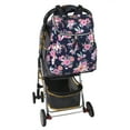 thumbnail image 6 of Baby Essentials 2 Piece Baby Diaper Backpack with Stroller Straps and Matching Changing Pad in Navy Blue & Baby Pink Floral, 6 of 6