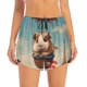 thumbnail image 2 of Balery Hot Air Balloon Guinea Pig Pantalones cortos deportivos para mujer con forro y dos bolsillos, elásticos, para entrenamiento, gimnasio, yoga-Large, 2 of 7