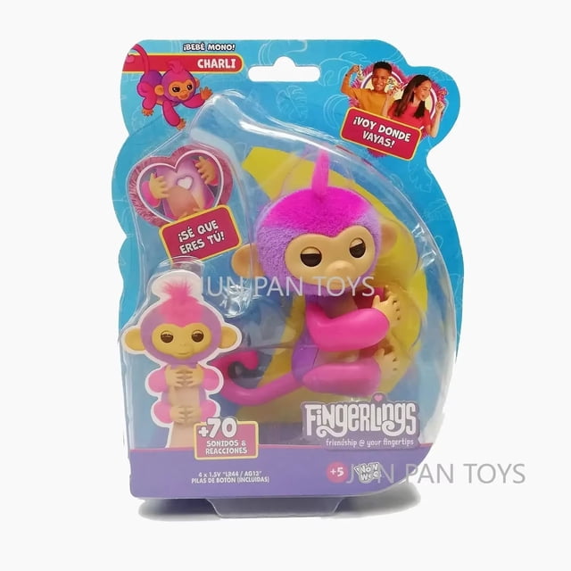 2025 Fingerlings originales, juguetes interactivos de mono para bebé, figura de acción, mono con yema del dedo, juguetes electrónicos inteligentes para mascotas y niñas, regalo para niños