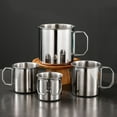 600Ml 260/350/660Ml Stainless Steel Folding Handle Water Cup Beer Mug