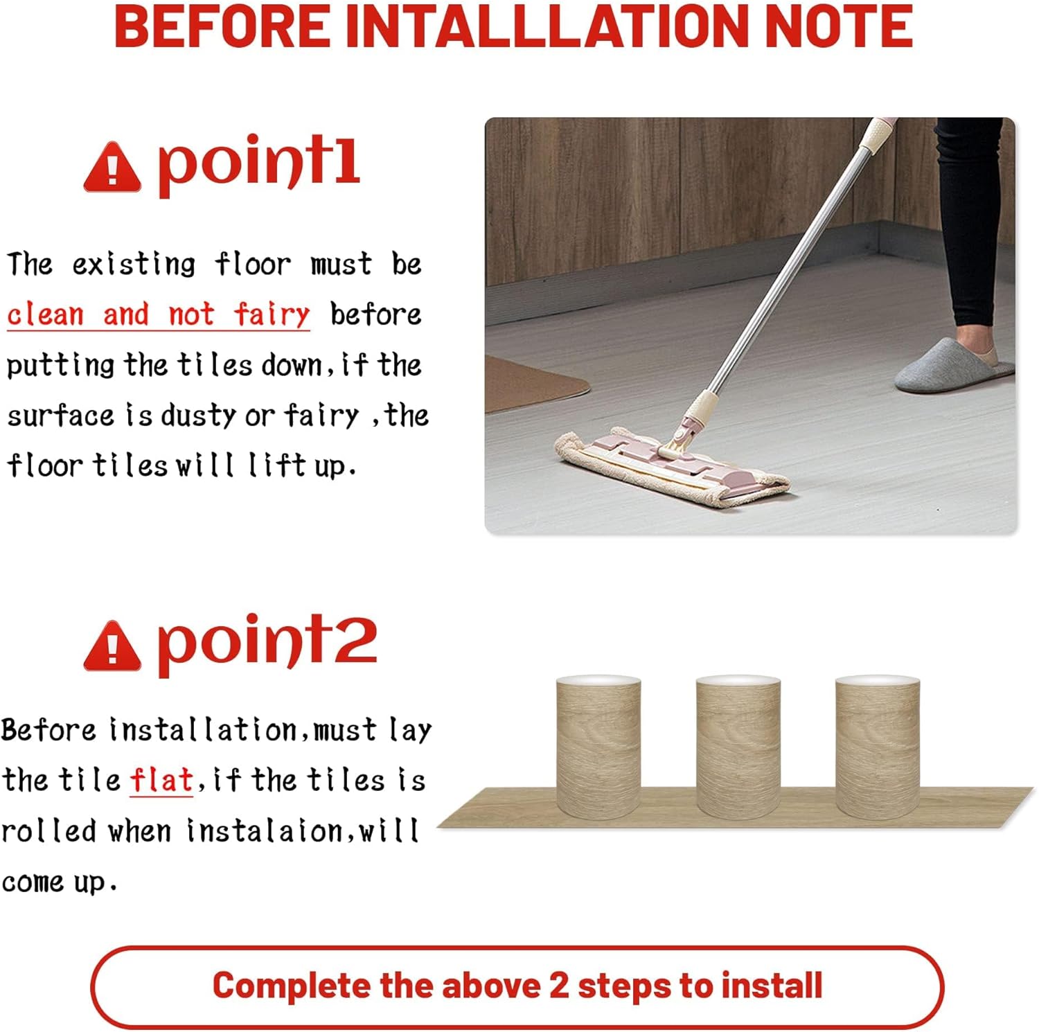 Peel and Stick Floor Tile Waterproof 36 Pack 54 Sq.Ft,(NO Sticky Residue Left)Wood Look Floor Tile, Self-Adhesive DIY Flooring Tiles for Bedroom,Waterproof Wood Plank Vinyl Tile Stickers, Living Room