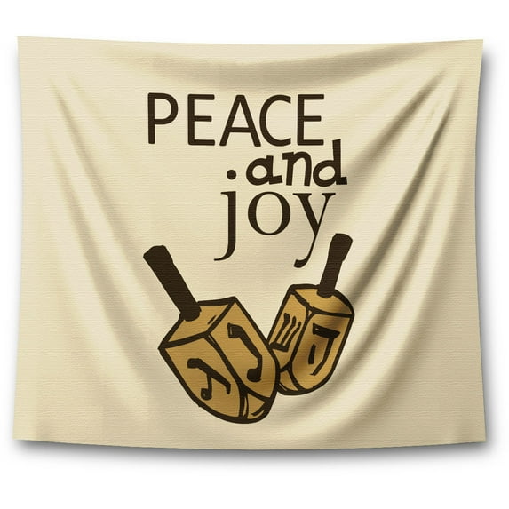 Awkward Styles Hanukkah Wall Art Tapestry Hanging Peace and Joy Jewish Home Decor Prints