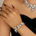 thumbnail image 2 of TAZAG Bridal Wedding Accessories Artificial Crystal Necklace Earrings Set Banquet Prom Party Accessories, 2 of 2