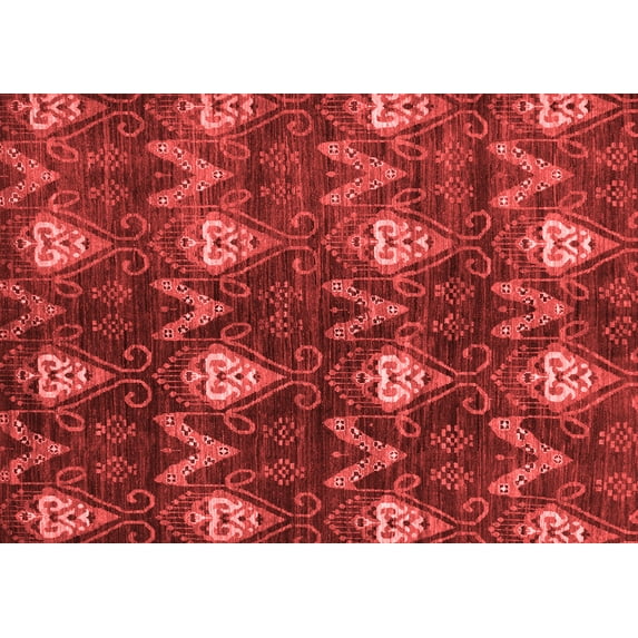 Ahgly Company Machine Washable Indoor Rectangle Oriental Red Modern Area Rugs, 2' x 3'