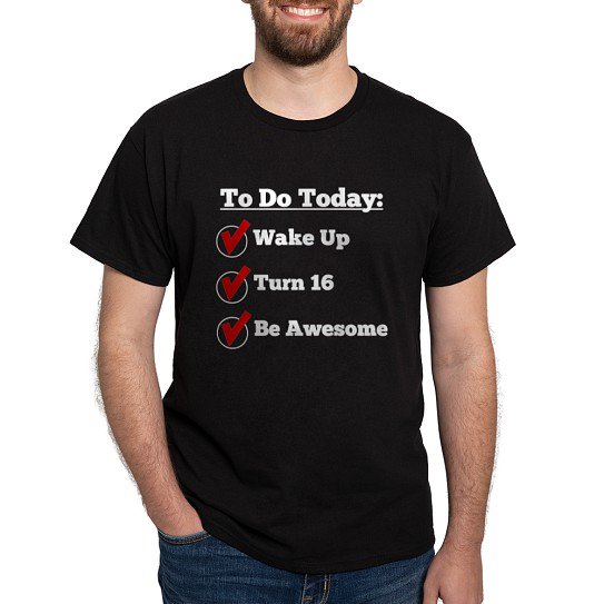 CafePress - 16Th Birthday Checklist T Shirt - Men's Classic Cotton T-Shirts