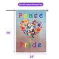thumbnail image 5 of Peace Love Pride Bull Terrier with Rainbow Sunglasses LGBT LGBTQ+ House Flag 28x40in Double Sided Bully Dog Lovers Gifts Idea Outdoor Decor - 01004, 5 of 5