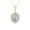 Yellow Gold, variant on Sage 18k White Gold Plated Pendant Necklace with Simulated Diamond Crystals for Women