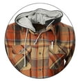 thumbnail image 3 of Gioberti Men's Removable Hoodie 100% Cotton Plaid Checkered Flannel Button Down Shirt, 3 of 4