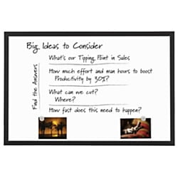 Wood Presentation Boards - FORAY™ Magnetic Dry-Erase White Board, Steel, 24