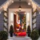 thumbnail image 5 of Adornos navideños, adornos navideños, regalos navideños, cortina de puerta navideña con reno de Papá Noel, decoración festiva para fiestas, decoración de puerta colgante, decoraciones colgantes para p, 5 of 5