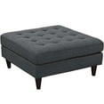 thumbnail image 3 of Allora Large Square Upholstered Ottoman in Gray, 3 of 4