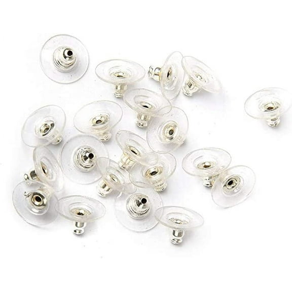 ERDOUY 30 pairs of Earrings Backs Clutch With Plastic Pad for Women Men Unisex Jewelry Accessories