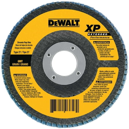 

DEWALT DW8313 4-1/2-Inch by 5/8-Inch-11 80 Grit Zirconia Angle Grinder Flap Disc