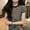 Black, variant on YHAJDS Short Sleeve Shirts for Women Workout Top for Women Striped Round Neck Casual Short Sleeve Fashion Top