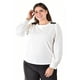 thumbnail image 5 of Blusa con detalle de flor en hombro Roman Fashion /Tallas Extras, 5106 (Blanco) blanco 42, 5 of 7