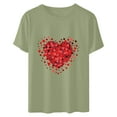 thumbnail image 4 of Chemises à Manches Courtes pour Femmes Adulte Mode Manches Courtes Col Rond Saint-Valentin Imprimé Blouse Décontractée T-Shirt Hauts Chemise Femmes Blouses à Manches Courtes Femmes Hauts à Manches Courtes, 4 of 5