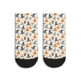 Halloween Witch Hat Star Cream Pattern Men's Ankle Socks, Low Cut ...