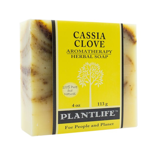 Jabón de barra Plantlife Cassia Clove - Jabón hidratante y calmante para tu piel - Hecho a mano con ingredientes a base de plantas - Hecho en California Barra de 4 oz
