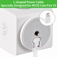 thumbnail image 3 of RHEA- 30Ft Power Cable Compatible With Wyze Cam Pan V3, 90 Degree L-Shaped Flat..., 3 of 6