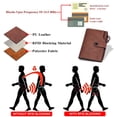 thumbnail image 5 of LOUEBICA Wallet for Men Large Capacity Leather RFID Blocking Trifold Wallet with 2 ID Windows and 15 Card Holders, 5 of 7