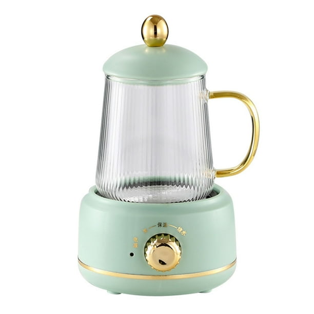 Hervidor eléctrico portátil, taza para estofado, 450ML, taza de salud, minihervidor de cocción lenta, tetera de flores para oficina, caldera de té dividida, enchufe AU 220V, macarrón, 450ml