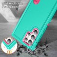 thumbnail image 5 of Decase for Samsung Galaxy S22 Ultra Case Heavy Duty Full Body Shockproof Kickstand with Ring Holder Hybrid Bumper Silicone Hard Back Cover for Samsung Galaxy S22 Ultra,Mint+Rose, 5 of 8