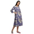thumbnail image 3 of Moomaya Printed WoMen's Round Neck Nursing Sleepwear Cotton Nightdress, 3 of 6