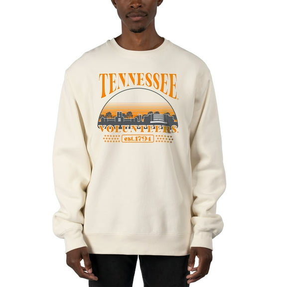 Men's Uscape Apparel Cream Tennessee Volunteers Premium Heavyweight Pullover Sweatshirt