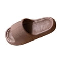 thumbnail image 2 of Slippers for Women Men's Plain Casual Versatile Thick-Soled Home Indoor Eva Odor Non Stylish Spring/Summer Home Bathroom Wear Sandals,Coffee,44, 2 of 6